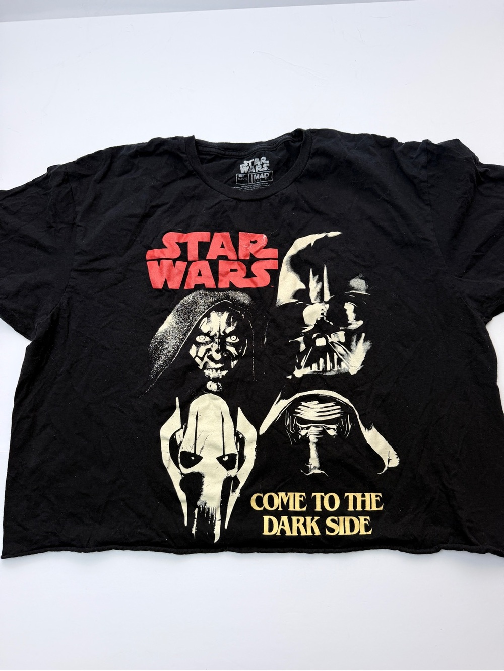 Star Wars Dark Side Villains Black Graphic T-Shirt Darth Vader Maul Grievous XL